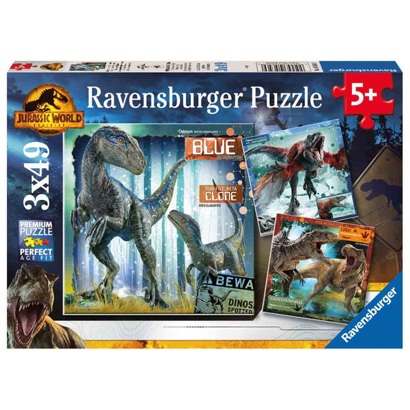 Ravensburger Jurassic World Dominion 3 Puzzles de 49 Piezas