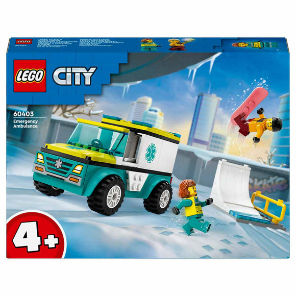 LEGO City Ambulancia de Emergencias y Chico con Snowboard - 60403