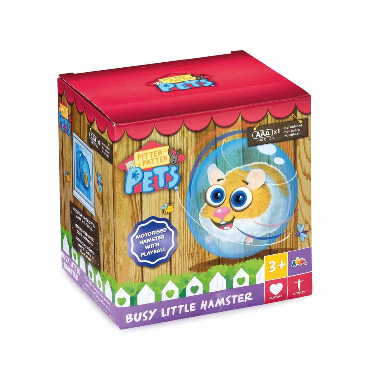 Pitter Patter Pets Busy Mi Pequeño Hamster Con Bola – Poly Juguetes