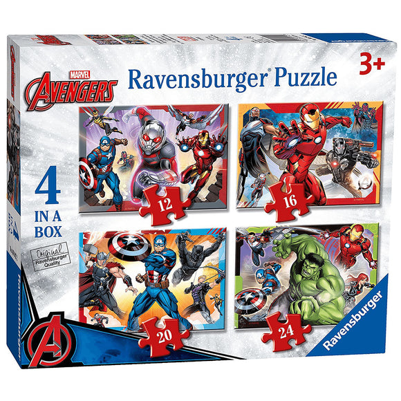 Ravensburger Marvel Avengers 4 Puzles en Caja