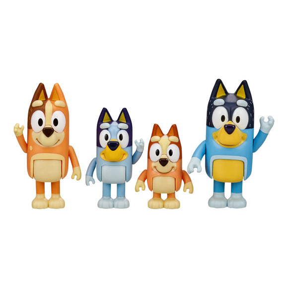 Bluey y Familia Pack de 4 Figuras