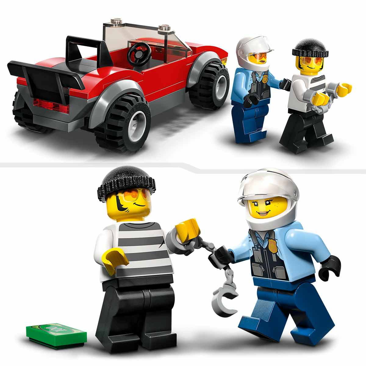 Lego City Moto de Policía y Coche a la Fuga