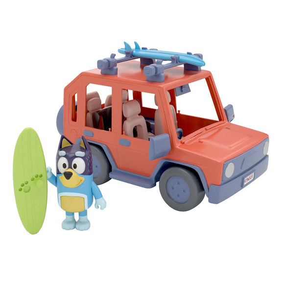 Bluey Vehículo Familiar Todoterreno con Figura de Bandido