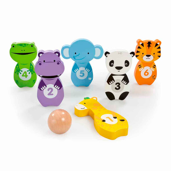 Early Learning Centre Set de Bolos Animales de Madera
