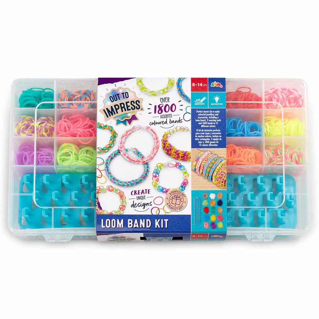 Gomas para hacer pulseras con telar- 800 gomitas con abalorios niña,  elasticas colores-gomillas : : Juguetes y juegos