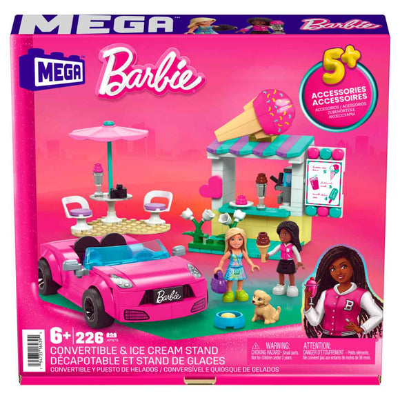 MEGA Barbie Set de Construcción Descapotable y Heladería