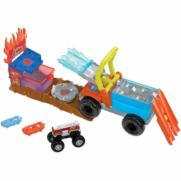Hot Wheels Monster Trucks Arena Smashers Colour Shifters 5-Alarm Rescue