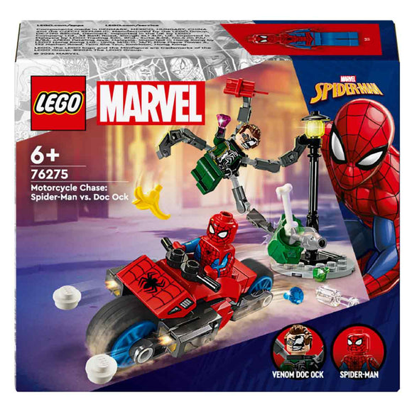 LEGO Marvel Persecución en Moto: Spider-Man vs. Doc Ock - 76275