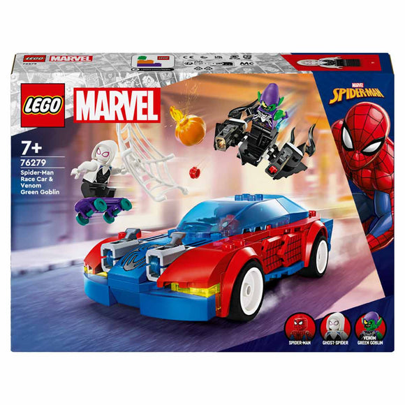 LEGO Marvel Coche de Carreras de Spider-Man y Duende Verde Venomizado - 76279