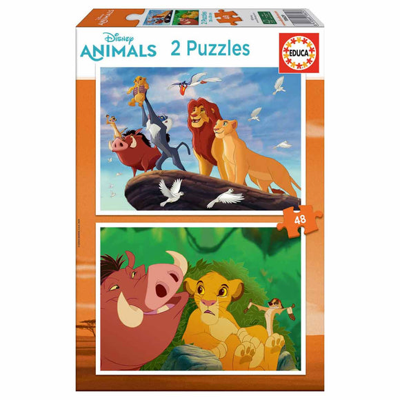 Educa Puzzle The Lion King 2×48 Piezas