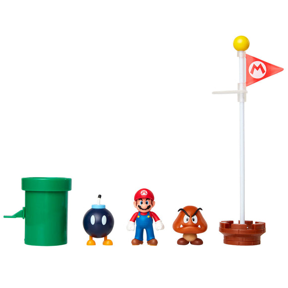 Super Mario Set Diorama Acorn Plains y Figura de Mario