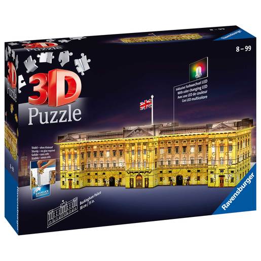 Ravensburger Buckingham Palace Puzle 3D De 216 Piezas Edición Noche