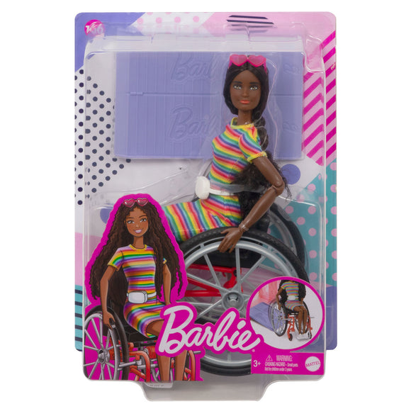Barbie Fashionista Muñeca en Silla de Ruedas - Cabello Oscuro