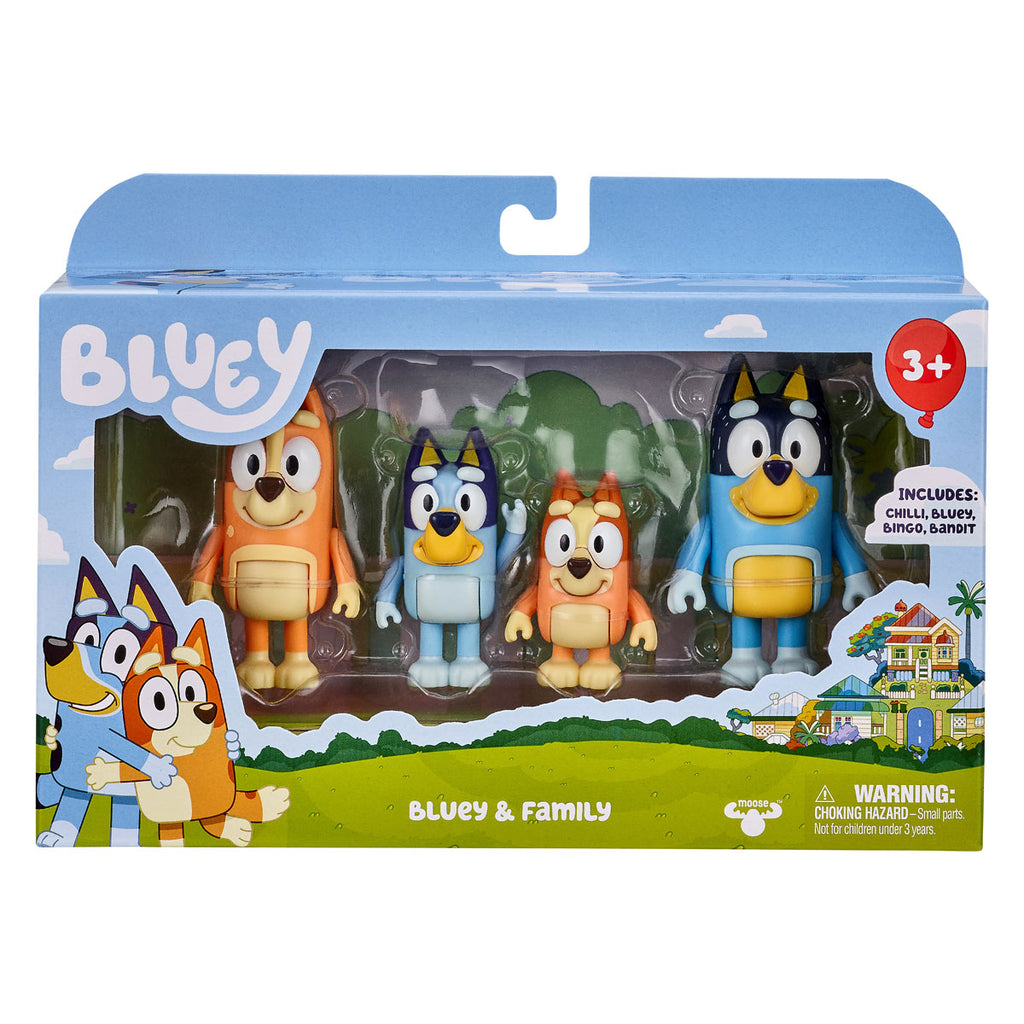 Bluey Y Familia Pack De 4 Figuras – Poly Juguetes