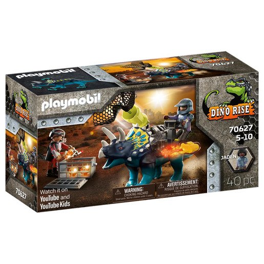 Playmobil 70627 Dino Rise Triceratops: Batalla Por Las Piedras Legendarias