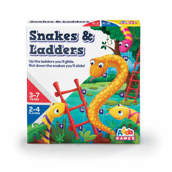 Addo Snakes & Ladders Mini Juego de Serpientes y Escaleras