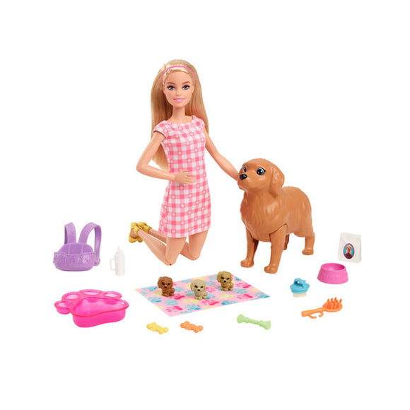 Barbie y Sus Cachorros Recién Nacidos