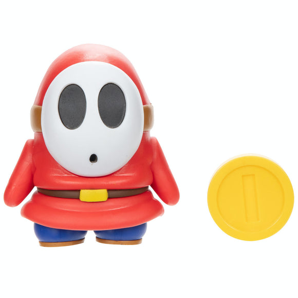 Super Mario Figura 10cm - Shy Guy con Moneda