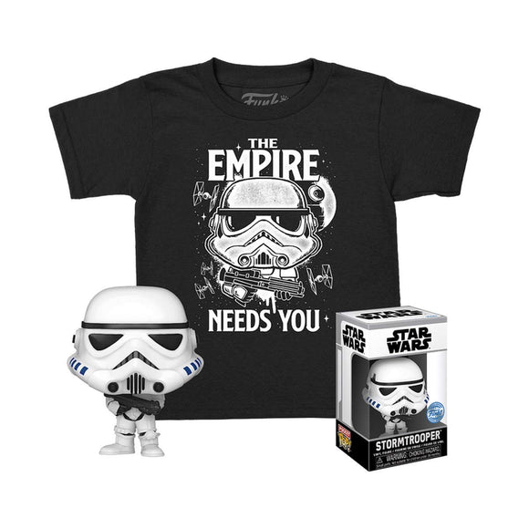 Funko Pop! Pocket Pop! Con Camiseta: Star Wars - Storm Trooper (Talla M/Infantil)