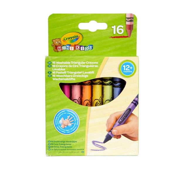 Crayola Set De 16 Ceras Triangulares Lavables – Poly Juguetes