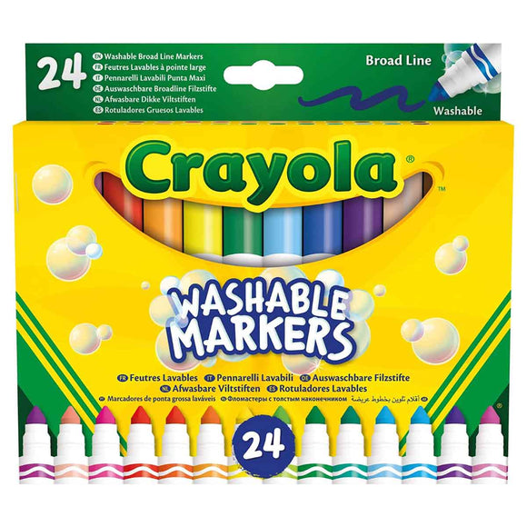 Crayola Set de 24 Rotuladores Superpunta Lavables